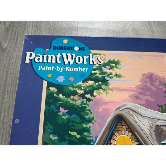 Dimensions PaintWorks Twilight Cottage Paint-By-Number Kit - Picture 2 of 5
